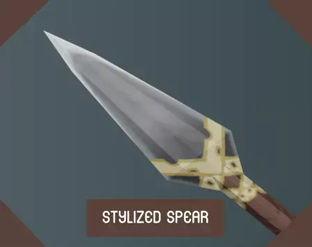Stylized Spear Low-poly 3D model