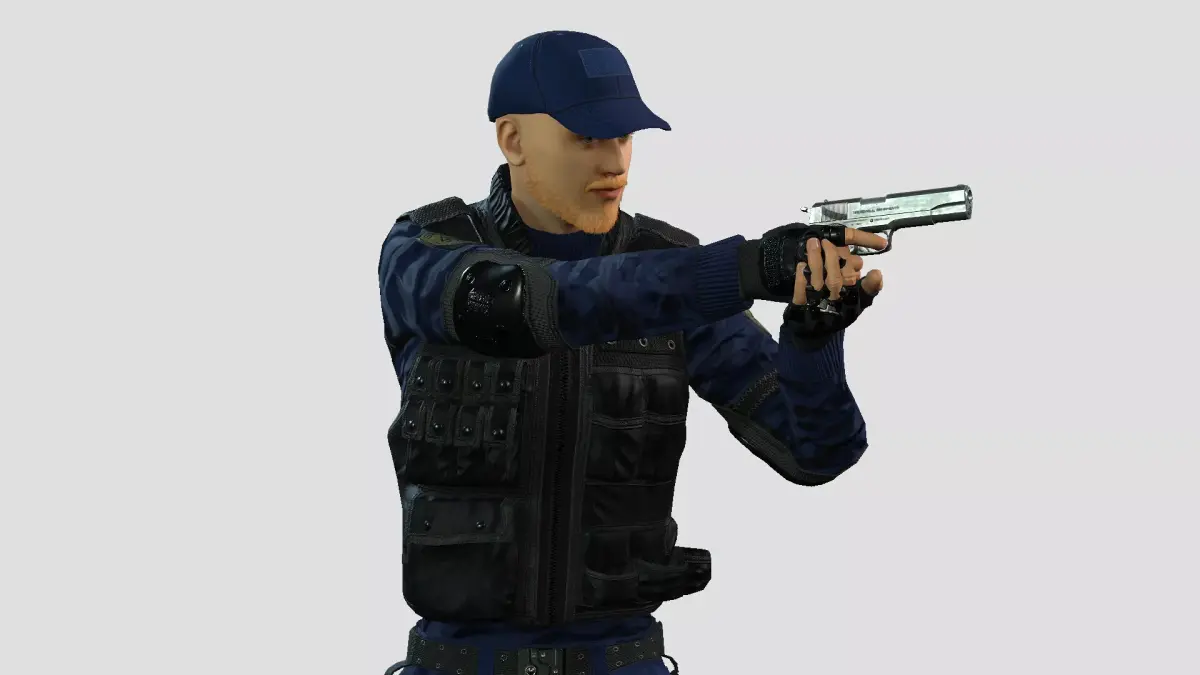 Modern Security Operator 3D Character 3D model