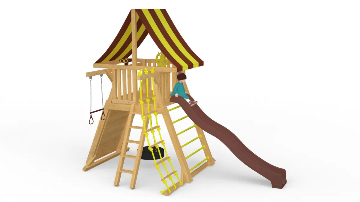 Toddler Girl on Slide 3D model