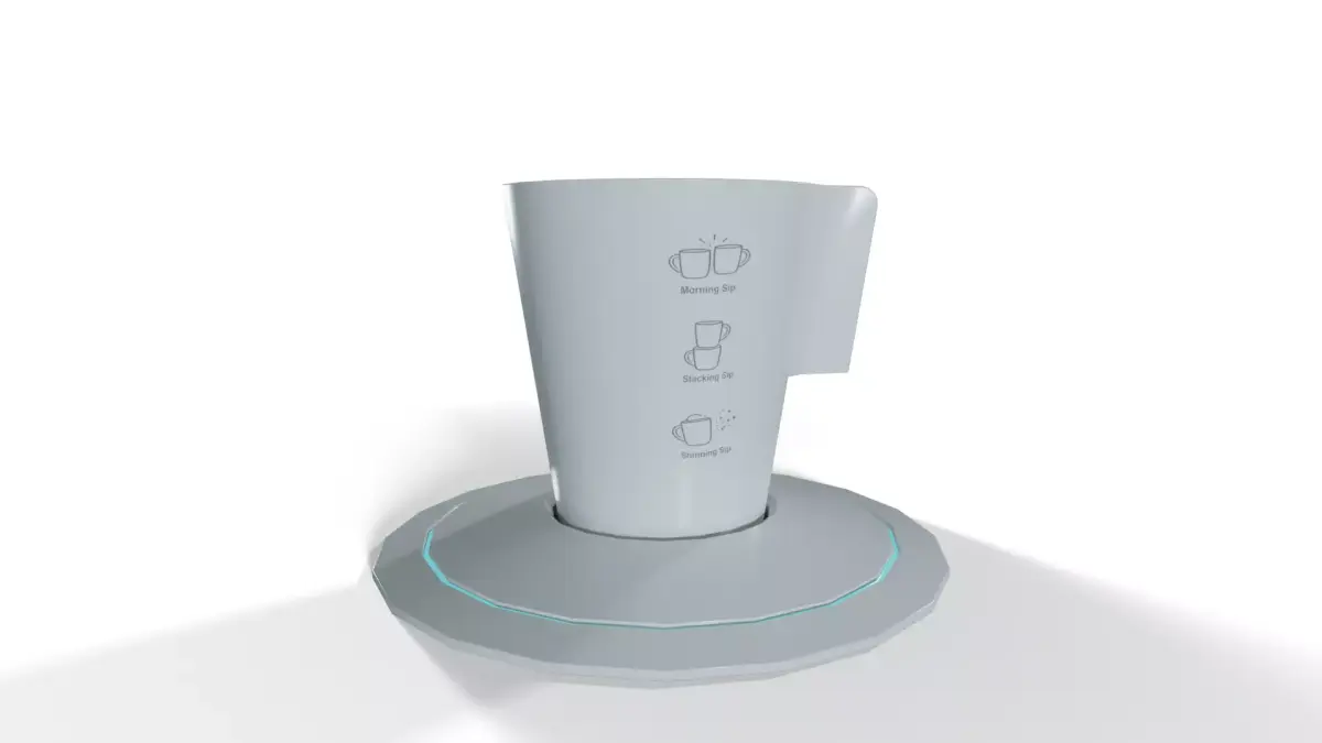 Sci-Fi Coffee Thermal Mug - Low Poly PBR Game Ready Low-poly 3D model