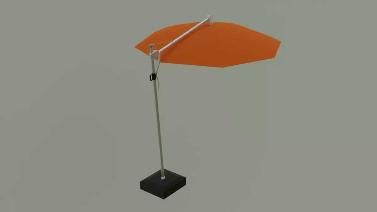Umbrella Deck Parasol  Low-poly 3D model