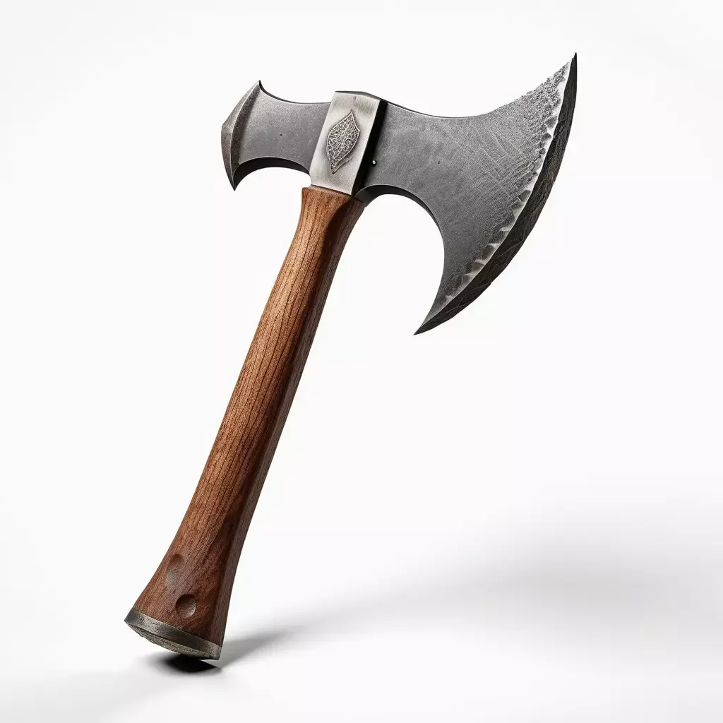 Detailed Fantasy Double Axe 3D model