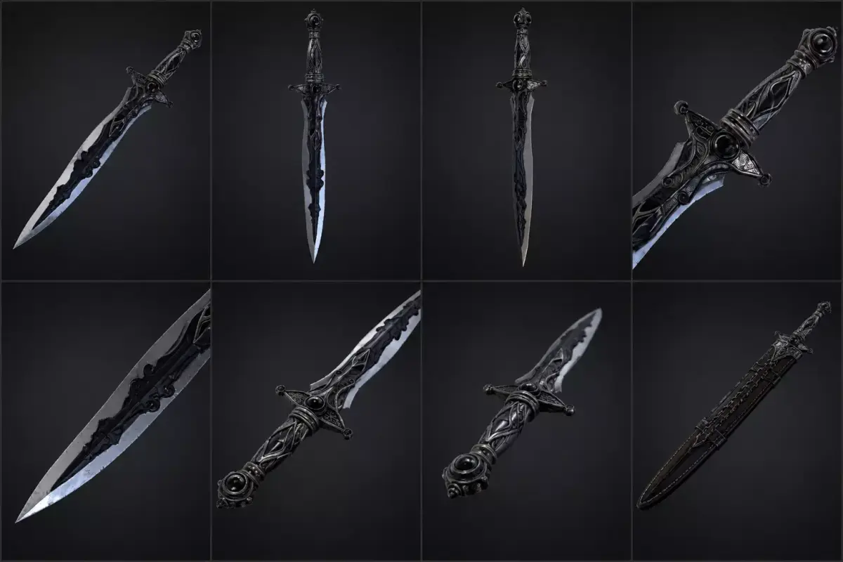 Dark Fantasy Dagger 3D model