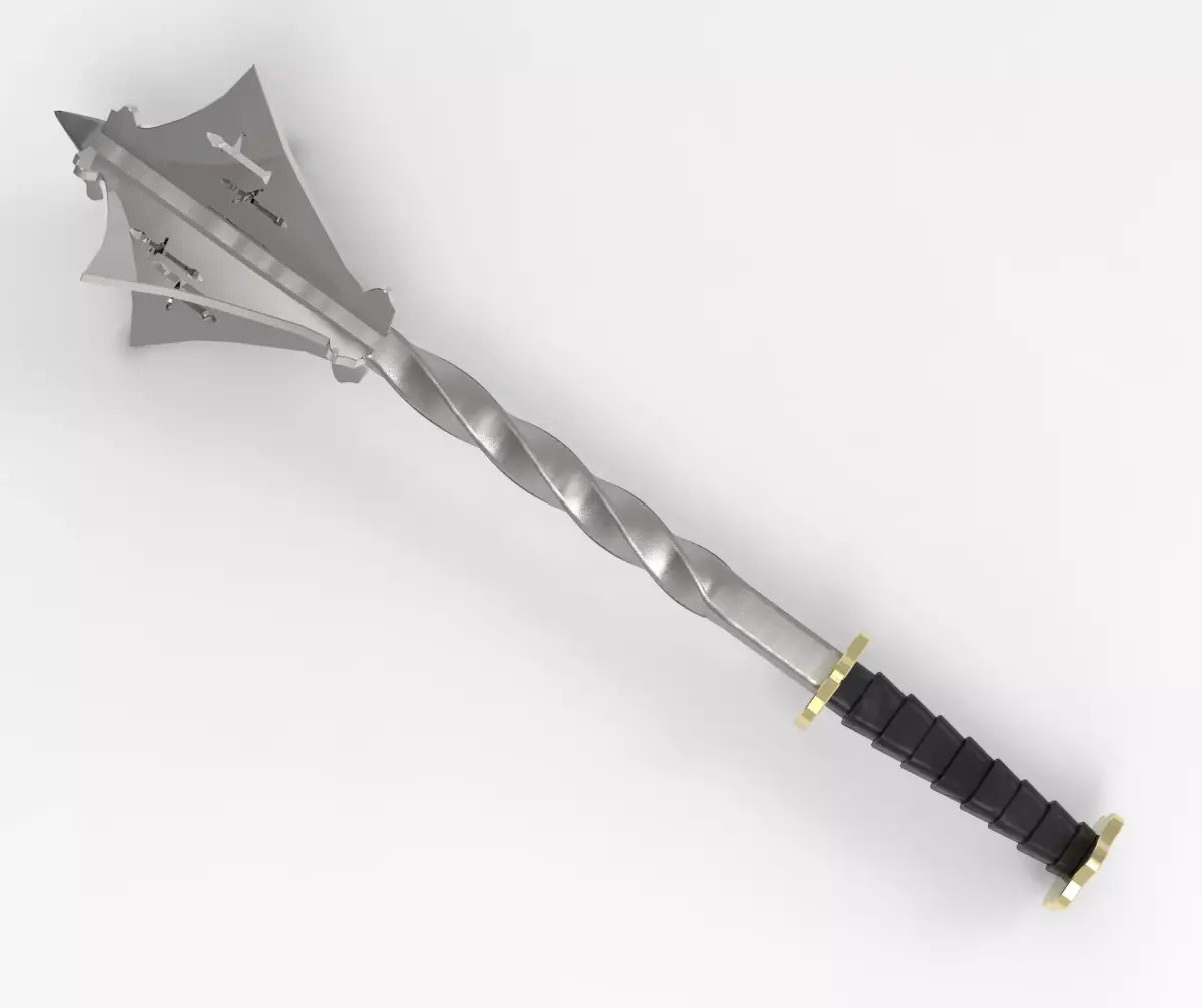 greek mace Low-poly 3D model