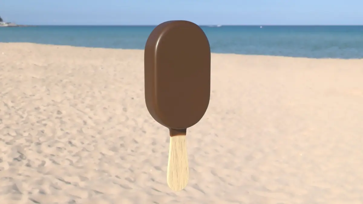 Ice Cream Bar - Chocolate 3D model