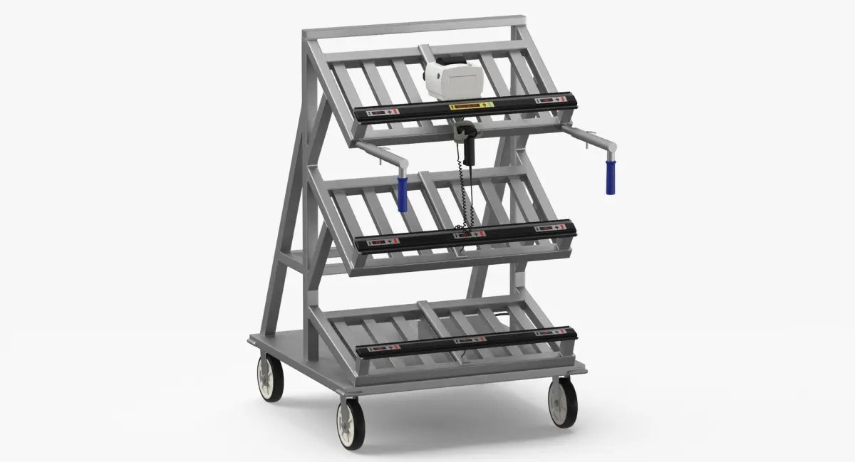 Automated Batch Picking Cart Empty and Full 3D model
