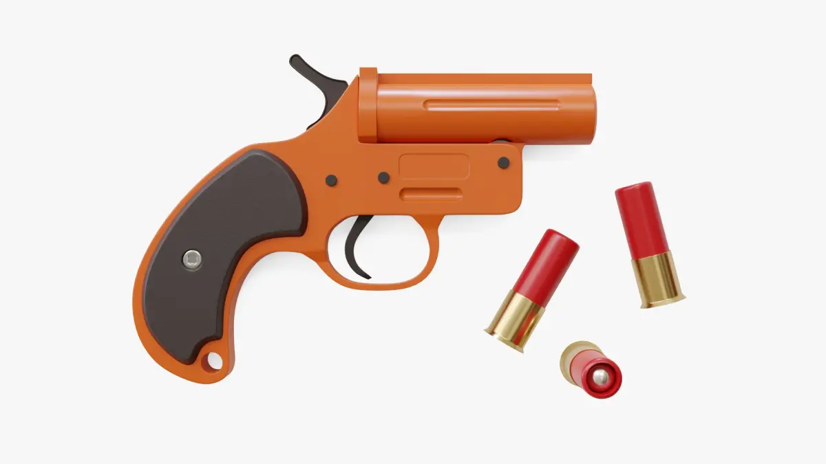 Flare Gun 3D model 2