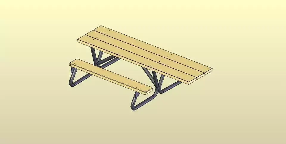 Picnic Table Free 3D model order