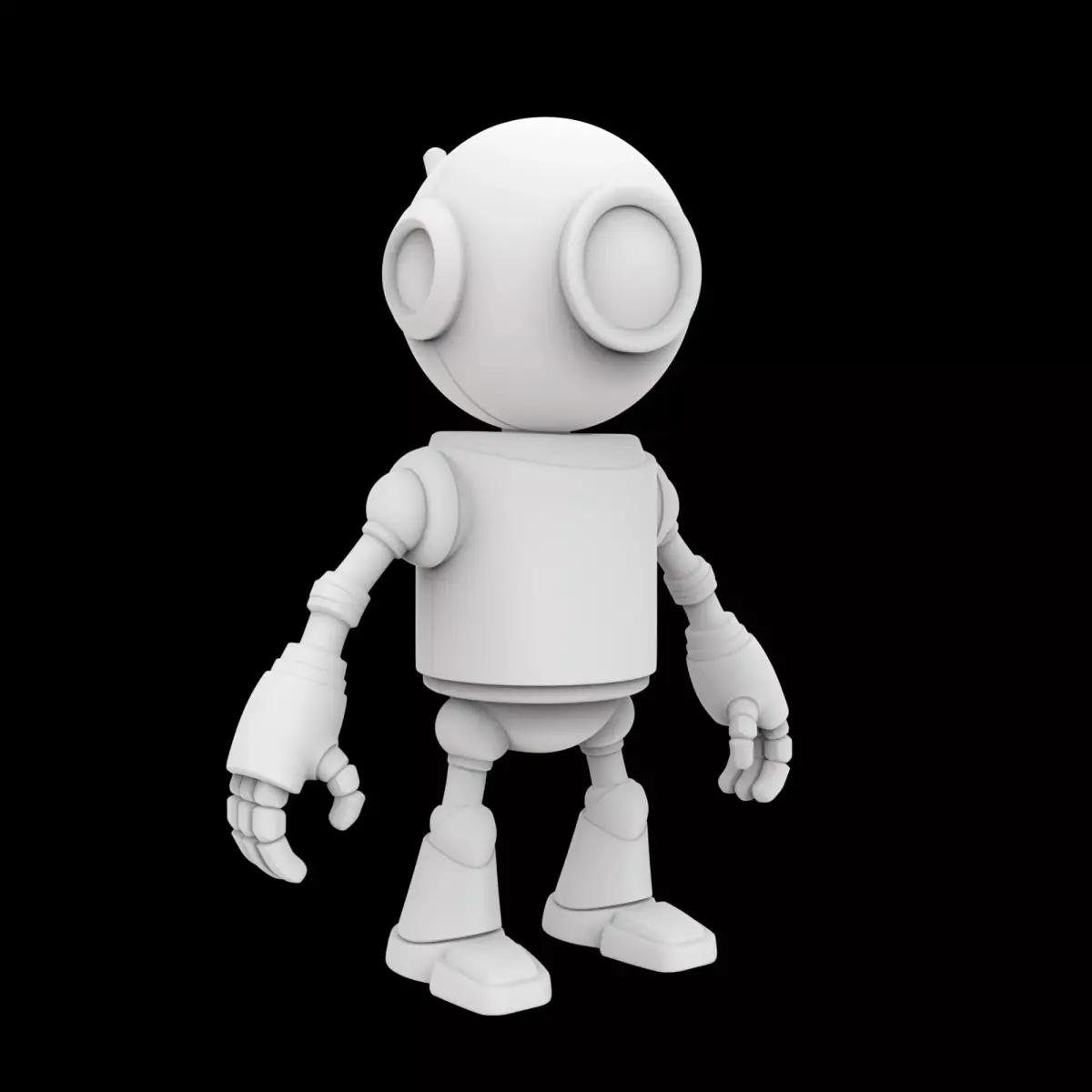 One Eyed Robot Figurine 3D Print Model 3D print model purchase