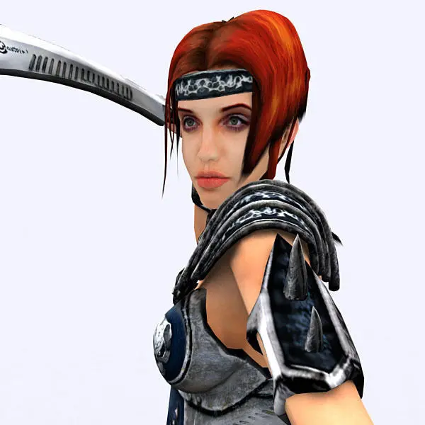 Fantasy amazon Low-poly 3D model