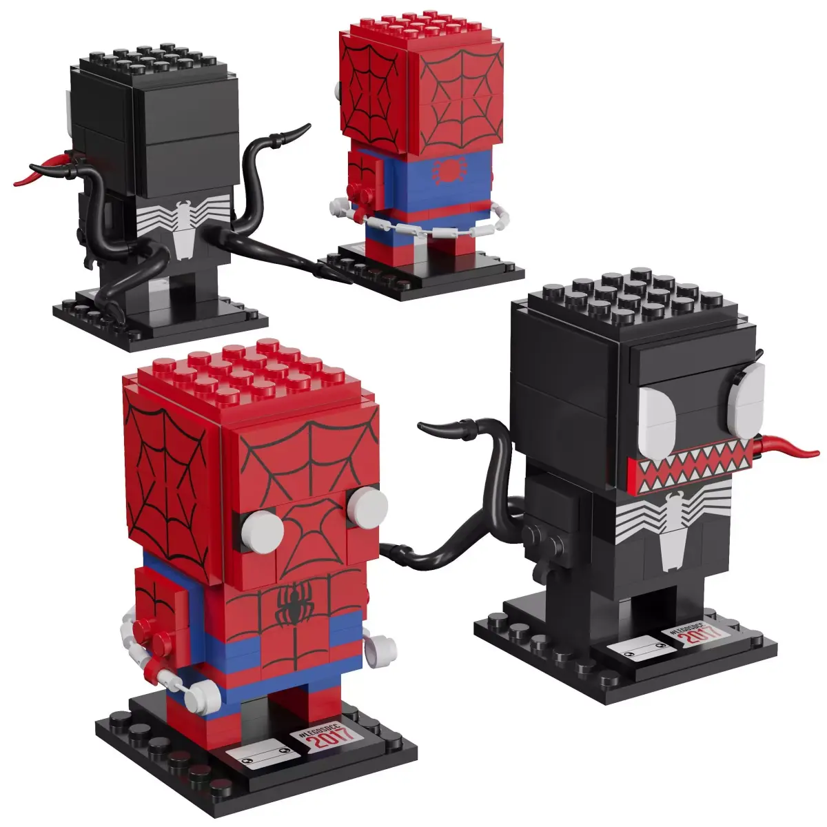 Lego BrickHeadz - 41497 Spider-Man And Venom 3D model