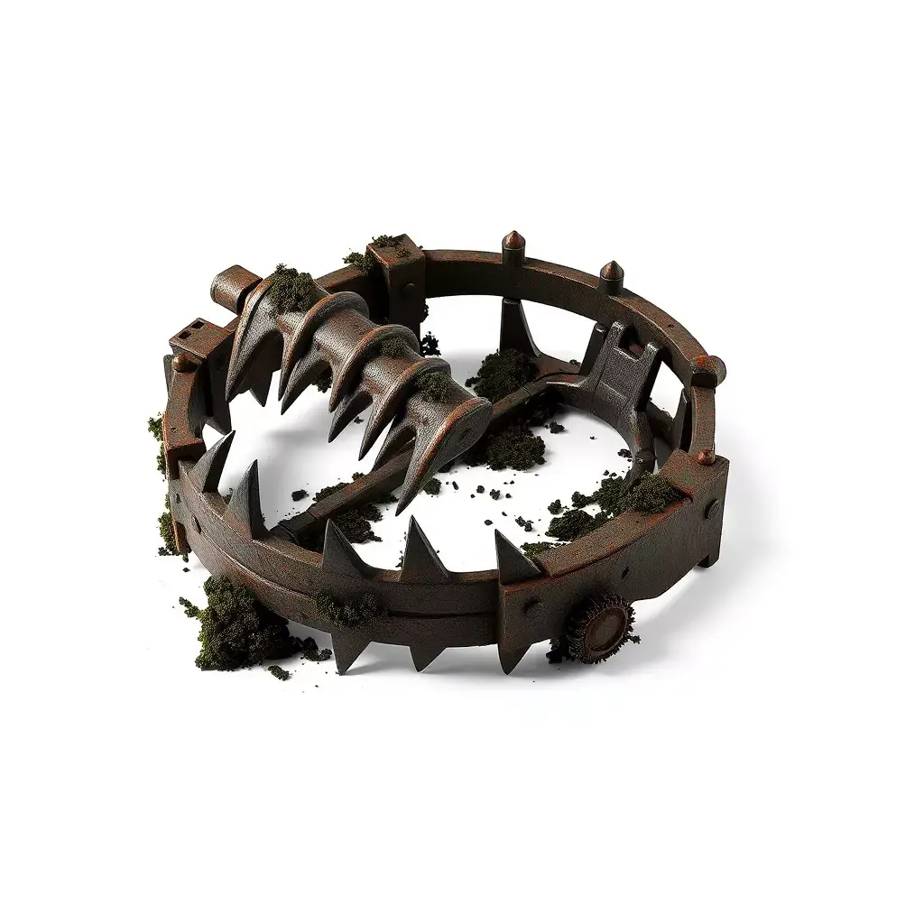 Rusty Medieval Bear Trap Game Asset Low-poly 3D model