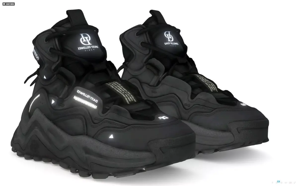 cyberpunk techwear sneaker trainer scifi future sneaker 31 Low-poly 3D model
