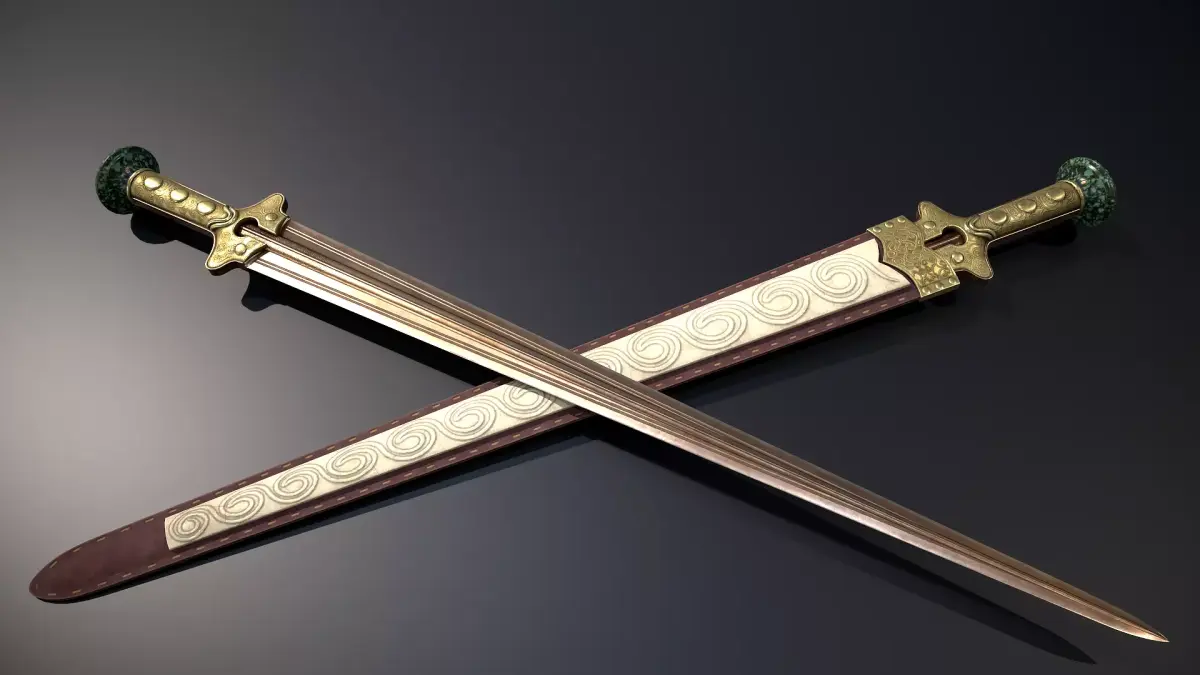 Mycenaean Sword Type D  Game Ready 3D Model Low-poly 3D model