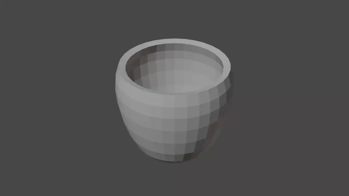 Big Vase No Material No textures Free low-poly 3D model