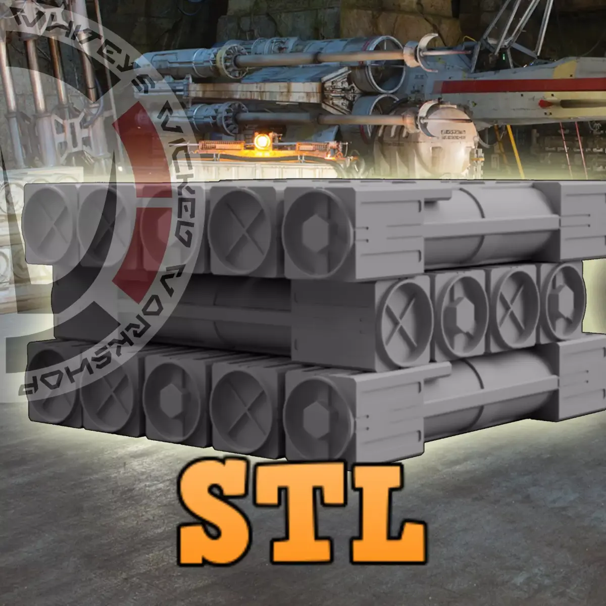 Proton Torpedo Cargo Container 3D Print STL File 3D print model