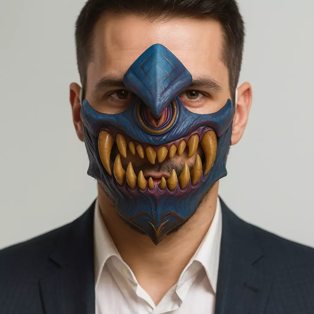 Alien Beast Mask STL 3D Print Model Creature Helmet Cosplay File 3D print model