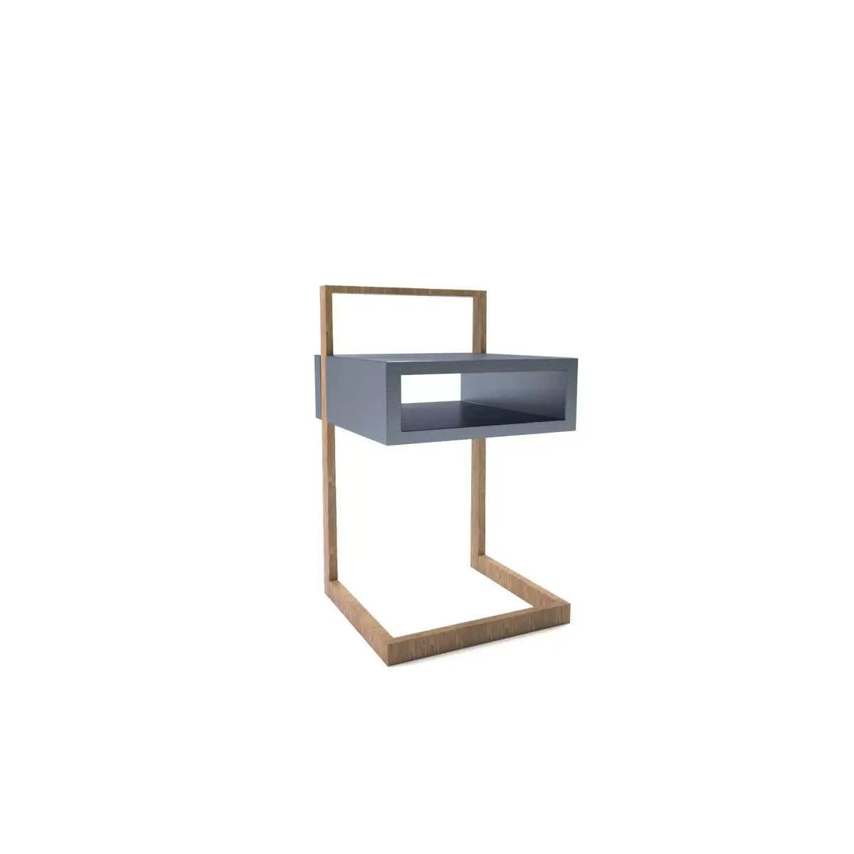Furniture set bedside table with drawer and wooden stand Free 3D model