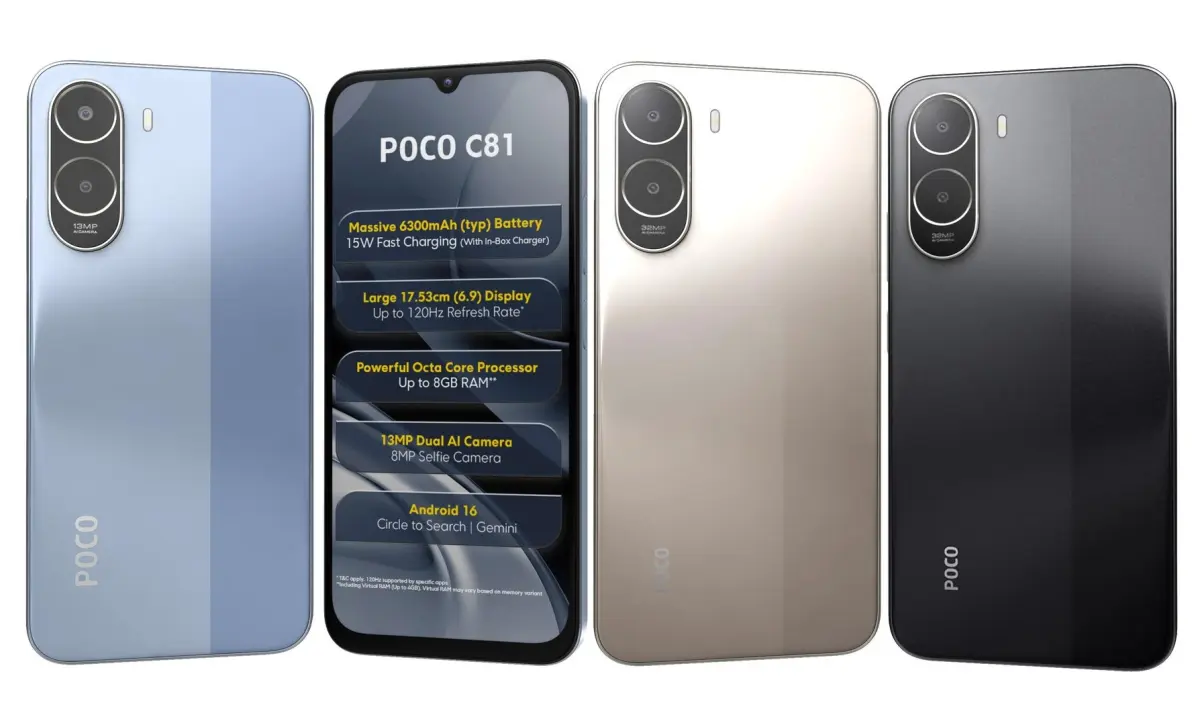 Xiaomi Poco C81 All Colors 3D model
