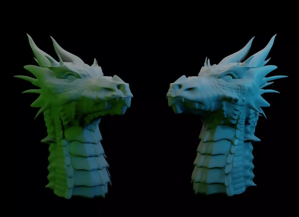 Dragon Head 3D model 8