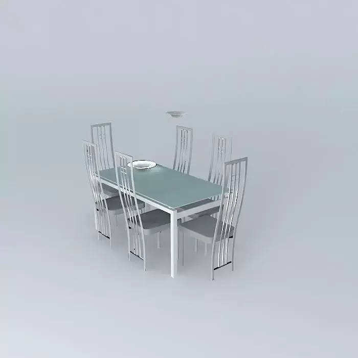 Table and chairs Free 3D model buy