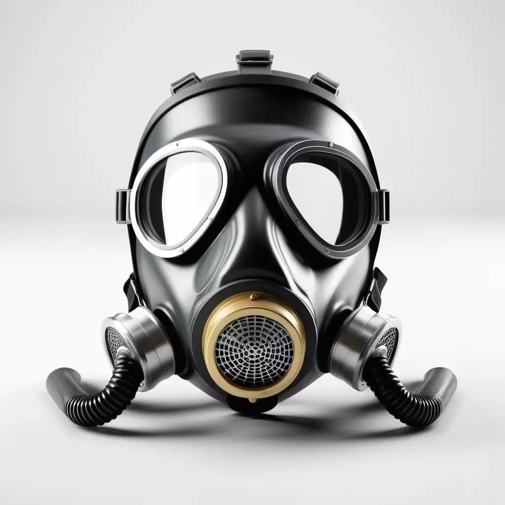 Dented Steel Gas Mask 3D model