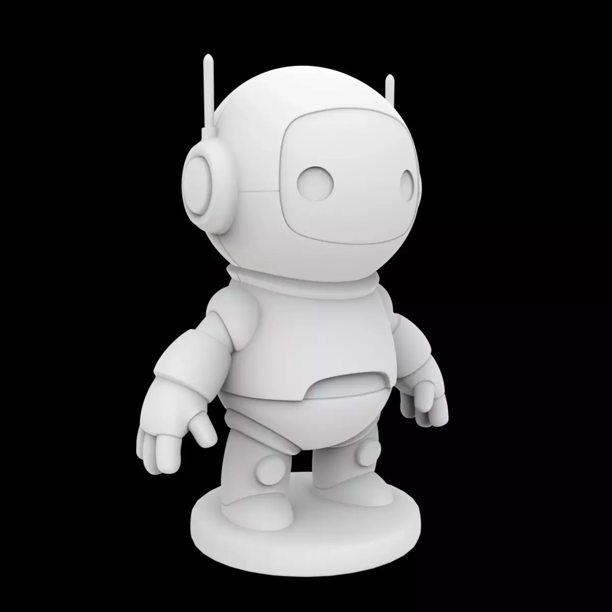Robot Companion Figurine 3D Print Model 3D print model purchase