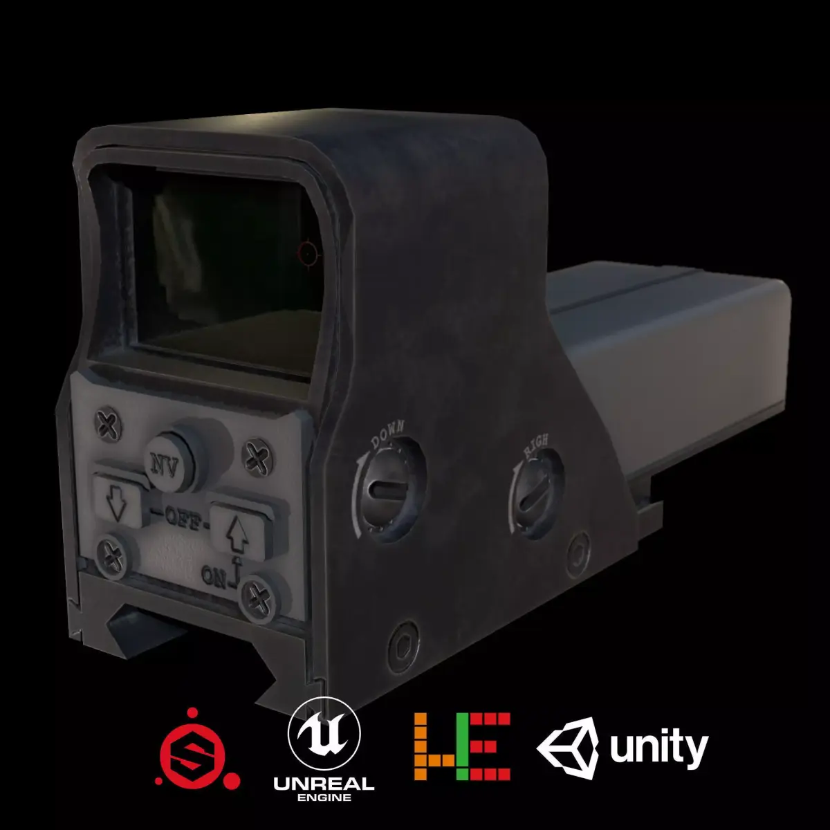 HIE Game Ready Scope 552 D180611 Low-poly 3D model