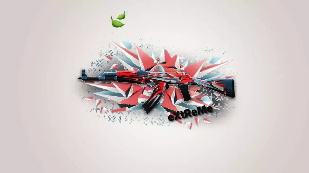 3D model Ak47 gun with british flag 3D model