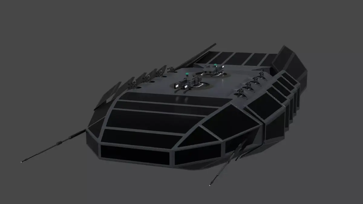 Archimedes-class Escort Frigate Low-poly 3D model