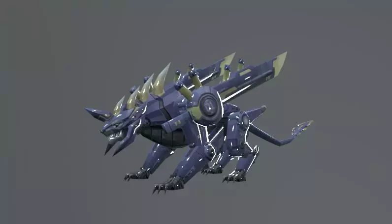 Mecha Dog Fantasy Low-poly 3D model purchase