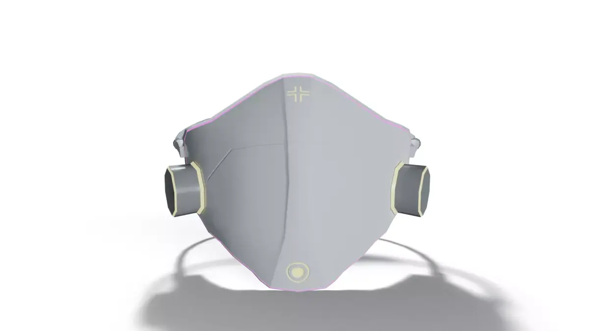 Sci-Fi Oxygen Mask Low-poly 3D model