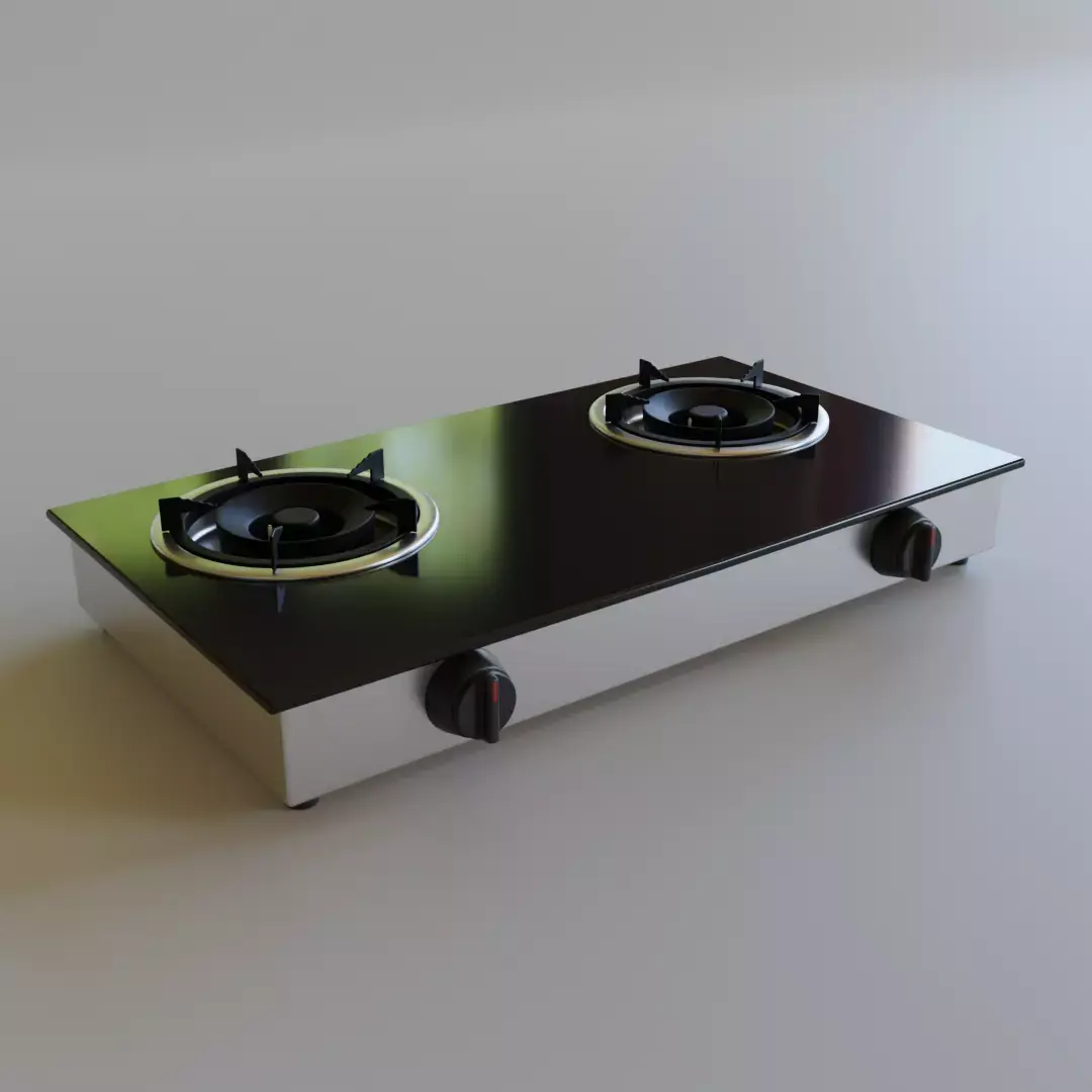 Double Burner Gas Stove  Free 3D model