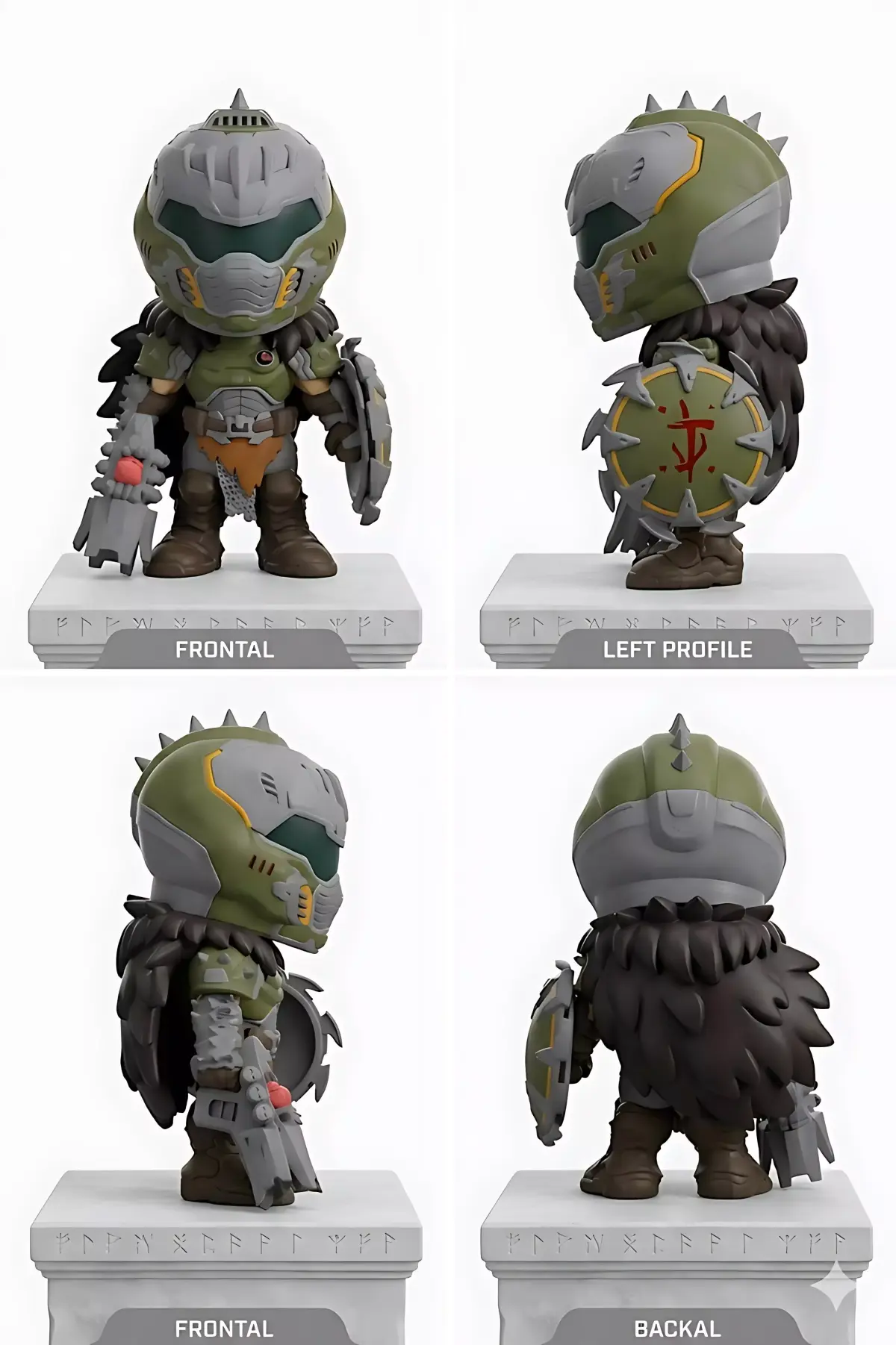 Infernal Vanguard Sci-Fi Demon Hunter Chibi 3D Print Model 3D print model
