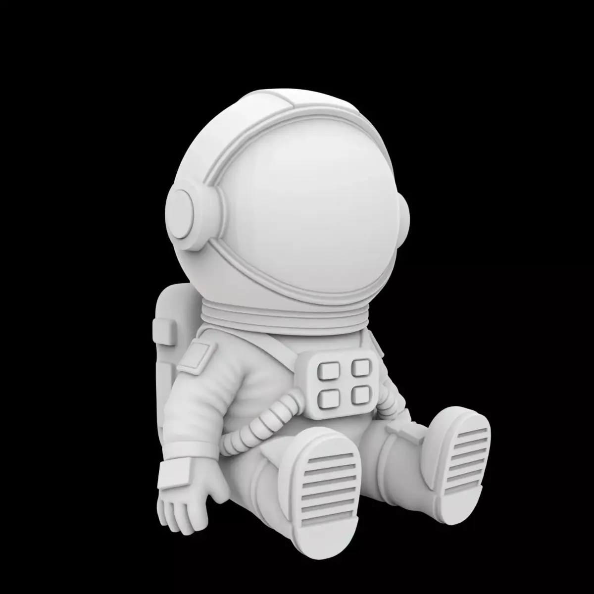 Cartoon Astronaut Sitting 3D Print Model 3D print model purchase