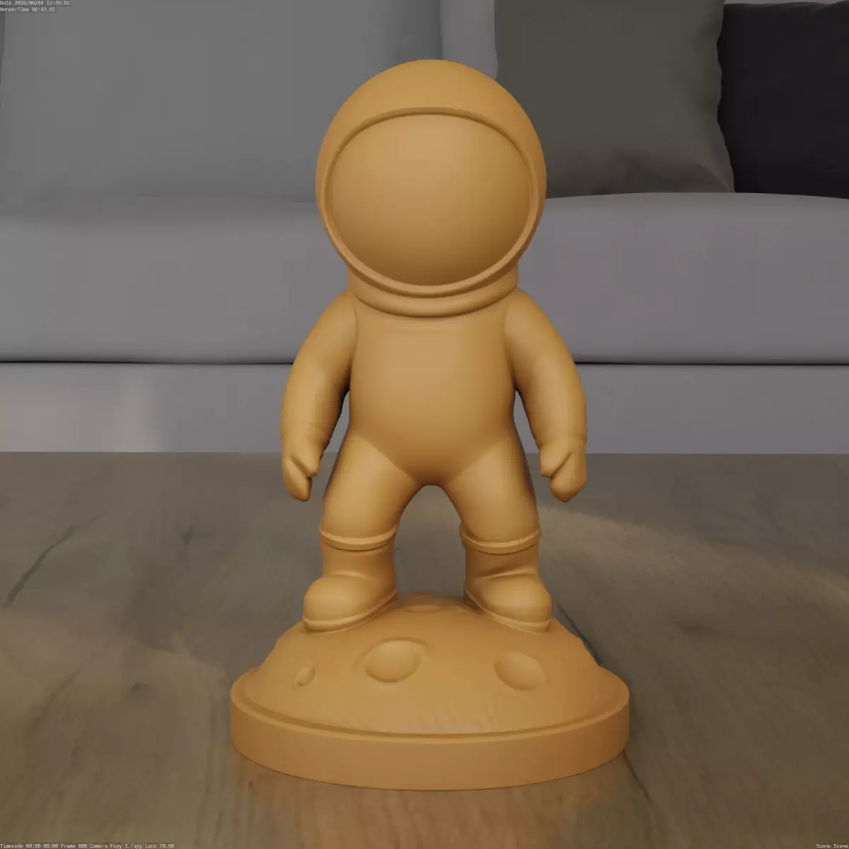 Minimalist Astronaut Statue 3D Printable STL File 3D print model