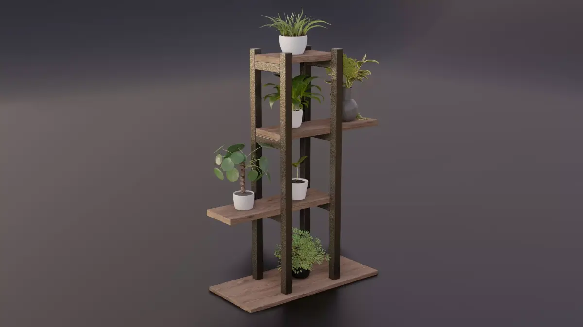 Modern Plants Stand  Free 3D model