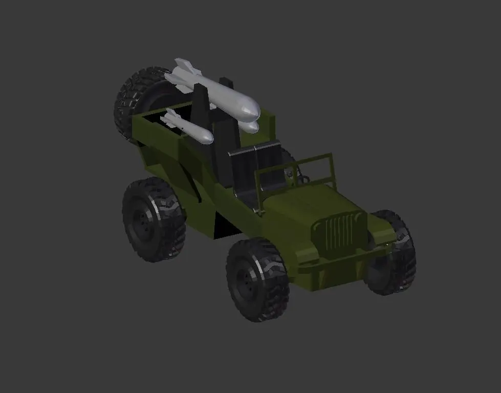 War Jeep Low-poly 3D model purchase