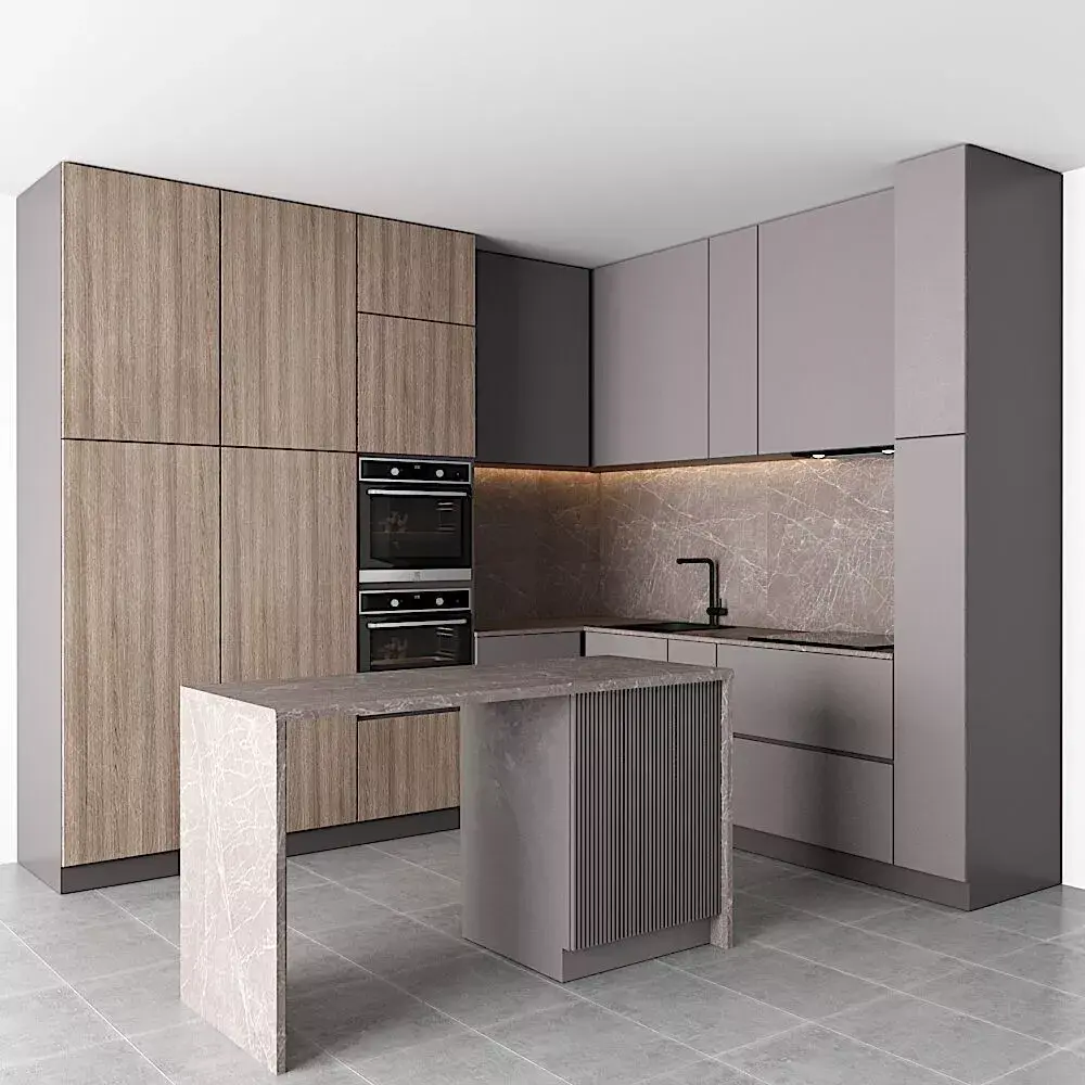 modern kitchen Free 3D model 9