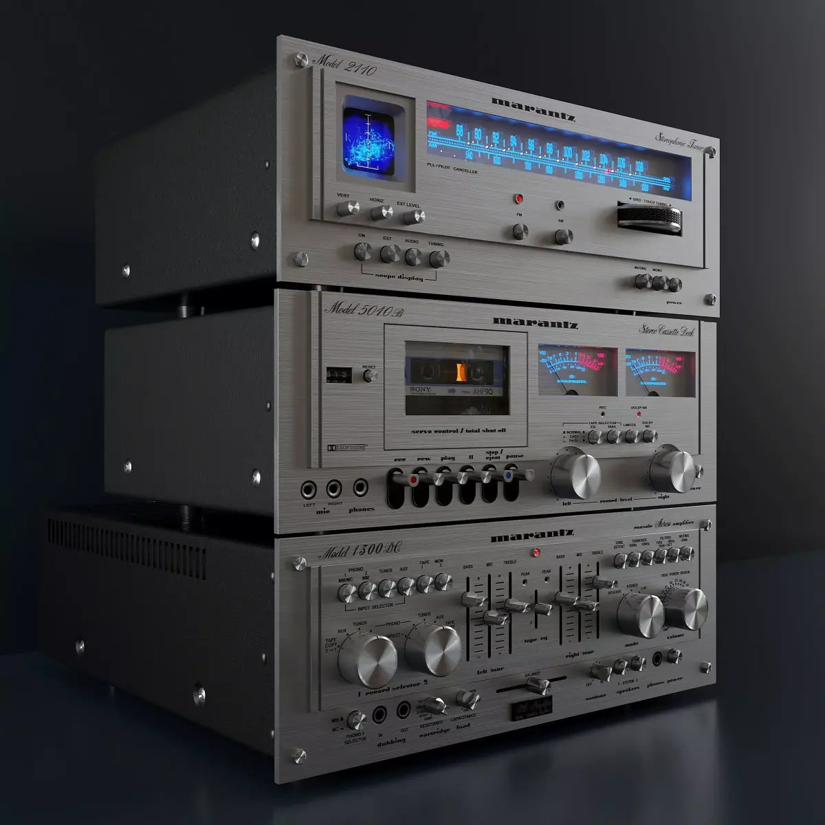 Hi-Fi Tower Marantz 3D Model Pack purchase