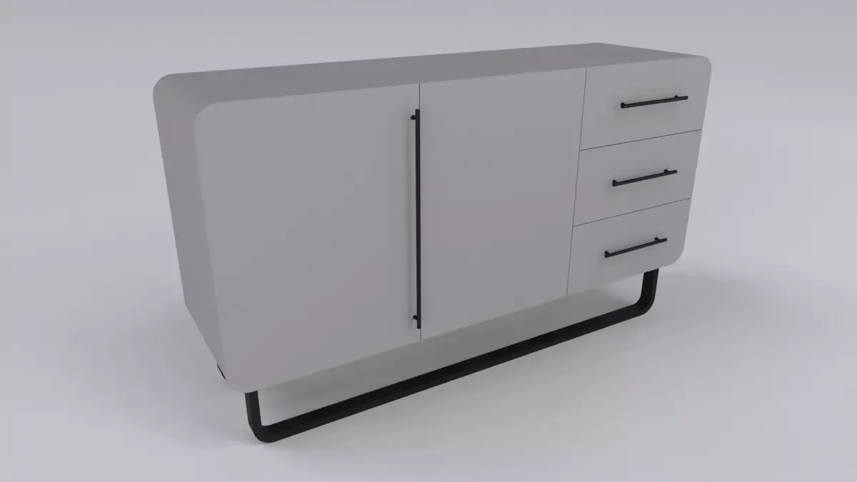 Cabinet nordic Free 3D model