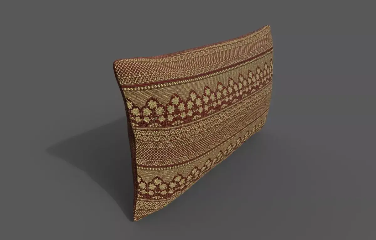 Cushion furniture Low-poly 3D model 4