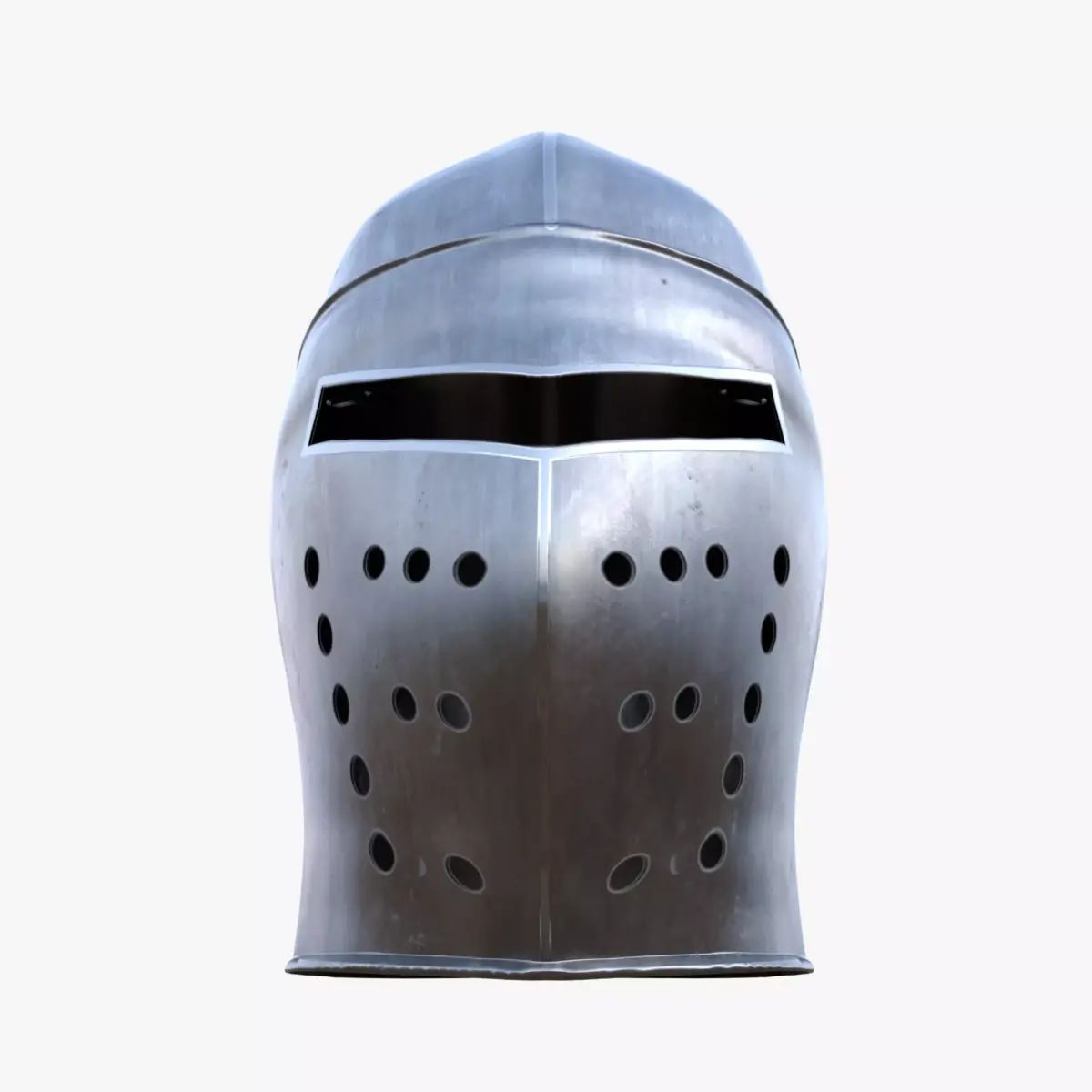 Medieval Knight Great Helm Helmet Low Poly PBR 4K Low-poly 3D model
