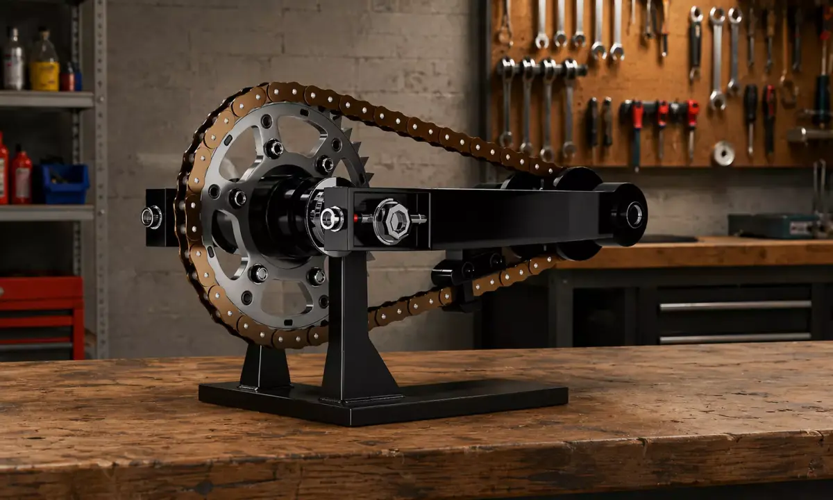 Motorcycle Chain Drive and Sprocket 3D model