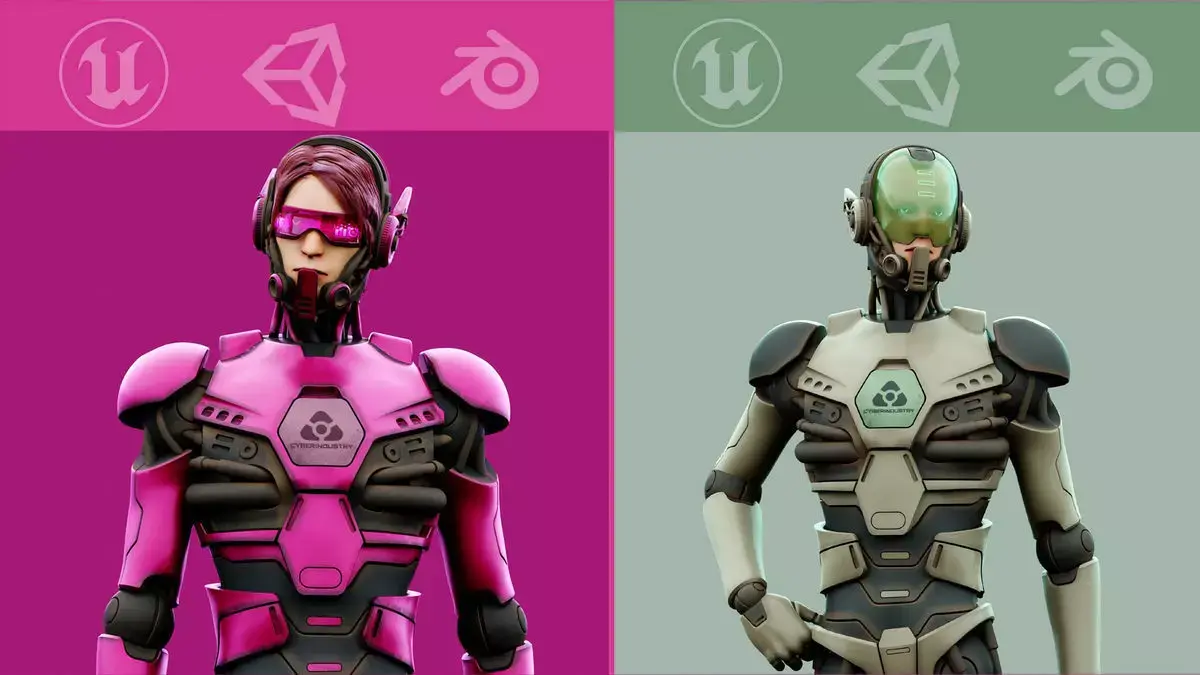 CYBORGTOPIA HUMANOID COLLECTION 07 3D Model Pack