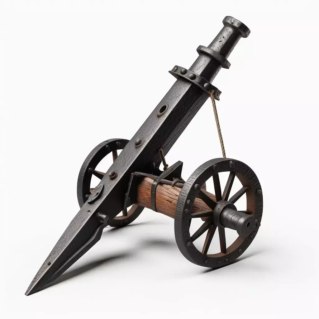 Medieval Siege Cannon Artillery Model 3D model