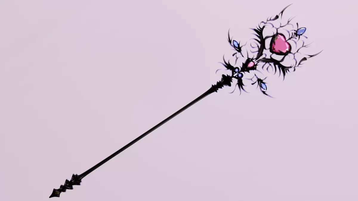 Dark Magic Wand 001 3D model