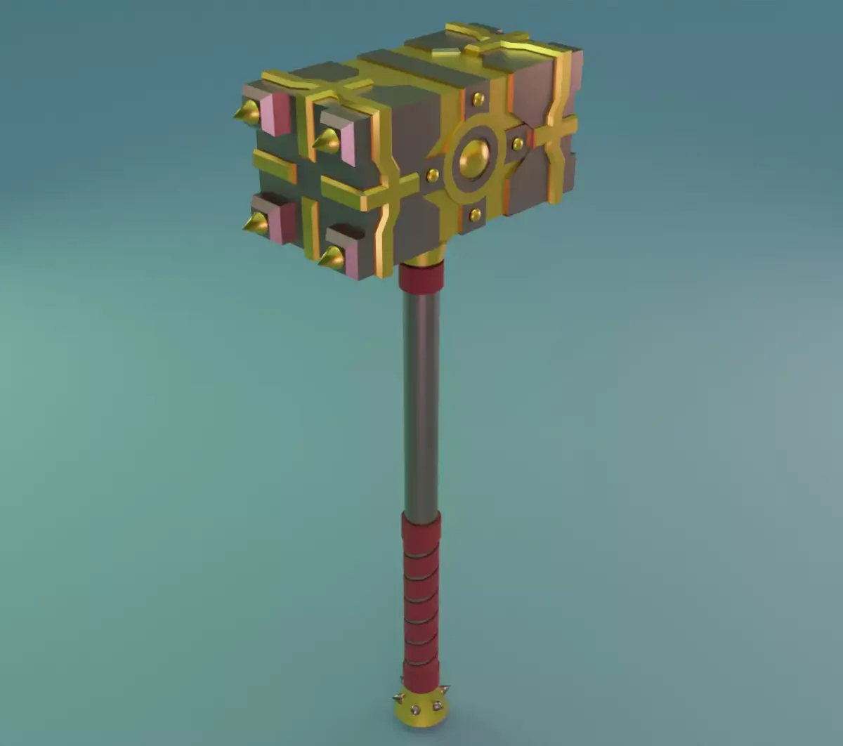 Battel heavy hammer 3D model for game 3D model