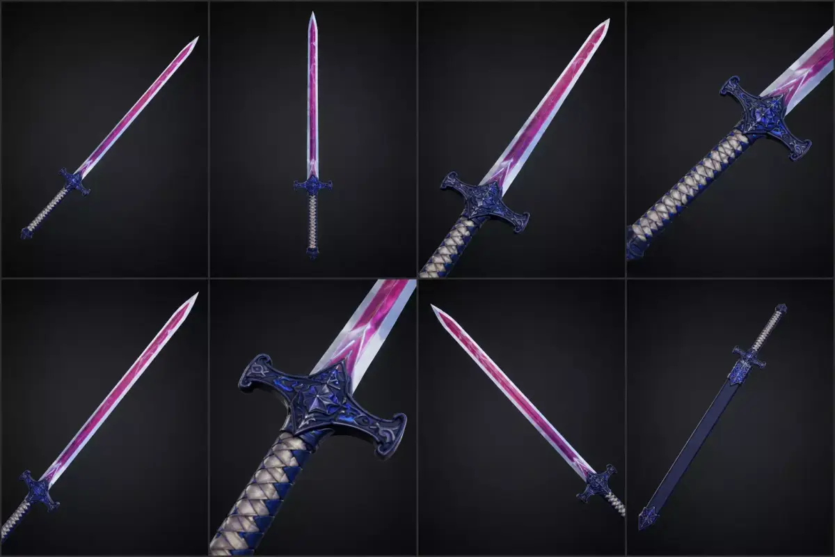 Celestial Prism Blade Low-poly 3D model
