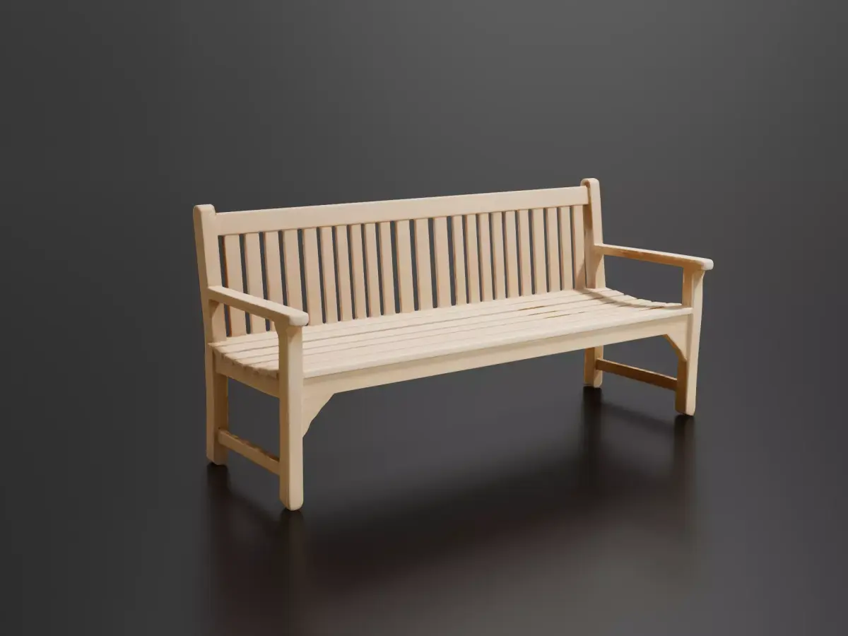country garden bench 3D print model